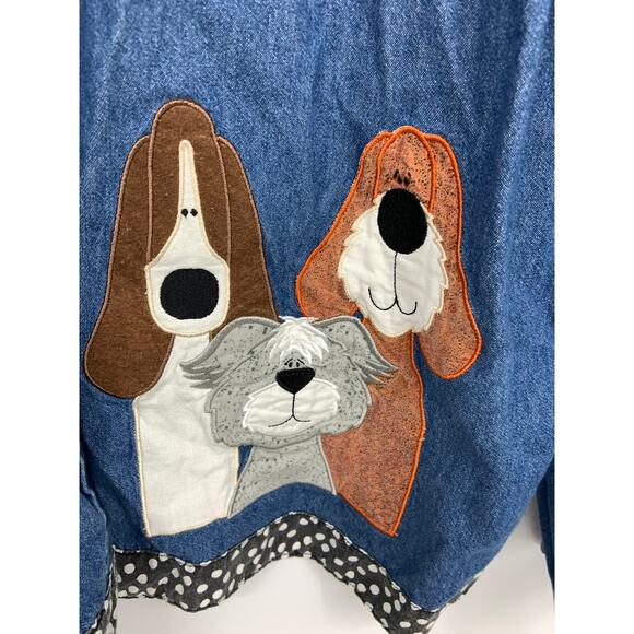 Light House Apparel Dogs Print Cotton Denim Button Up Shirt Sz XXL - Picture 4 of 8